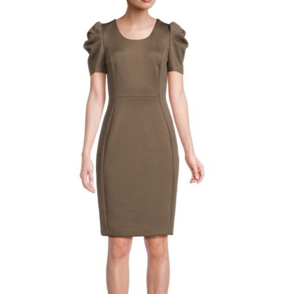 NWT Calvin Klein Olive Dress - Size 10 - Picture 1 of 9